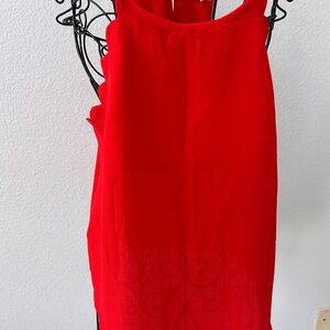 Red Sleeveless Women's Top